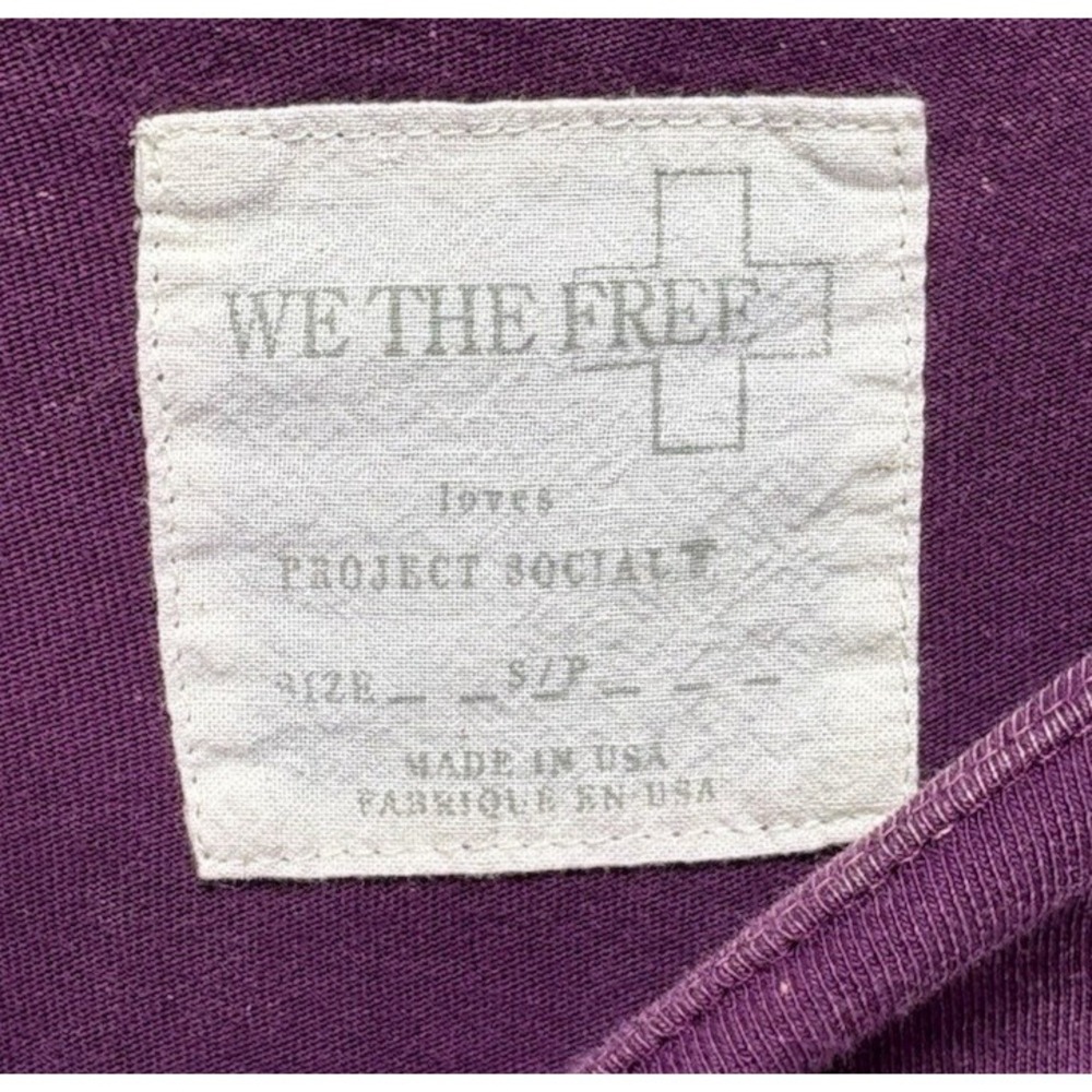 We the Free People Small Magenta Project Social T In A Line‎ Peplum Tee Shirt - Picture 4 of 9